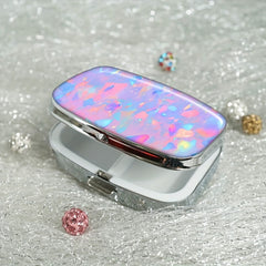 Compact 2 Compartment Pill Case Portable Medicine Organizer with Secure Clasp