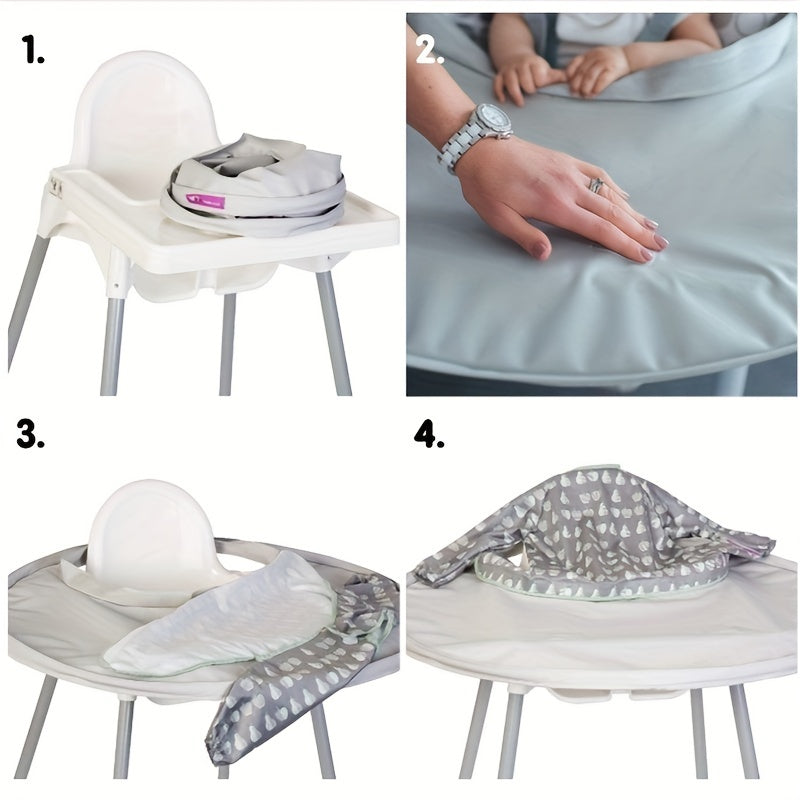 Kids Self-Eating Placemat Leak-proof Bib Cover