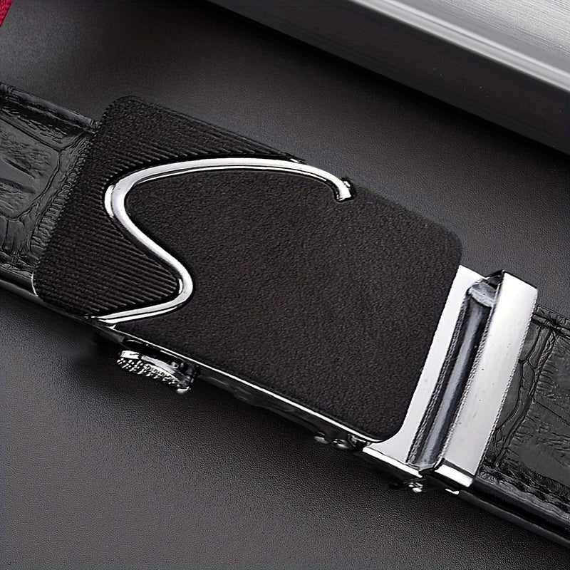 Men's Business Automatic Buckle Belt for Formal Suit Pants