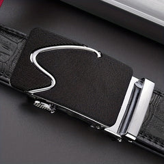 Men's Business Automatic Buckle Belt for Formal Suit Pants