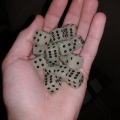6pcs Glowing 14mm Round Dot Dices for Table Games