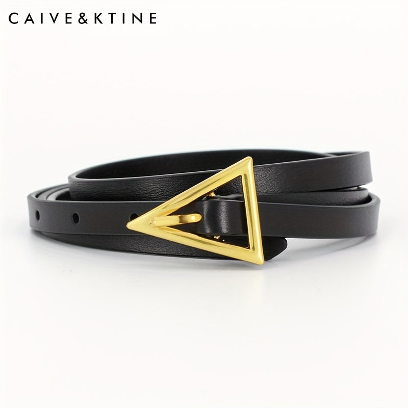 Triangle Pin Leather Belt for Women