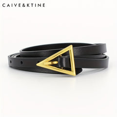 Triangle Pin Leather Belt for Women