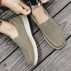 Men's Canvas Loafer Shoes Lightweight Slip On Casual Shoes Men's Sneakers