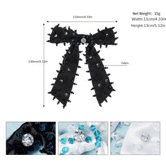 Crystal Solid Bow Hair Clip Vintage Hair Clip Hair Accessories For Women