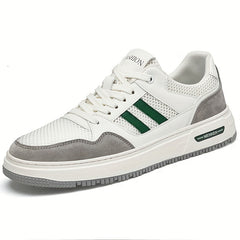 Men's Mesh Skate Shoes Lace Up Comfy Non Slip Sneakers