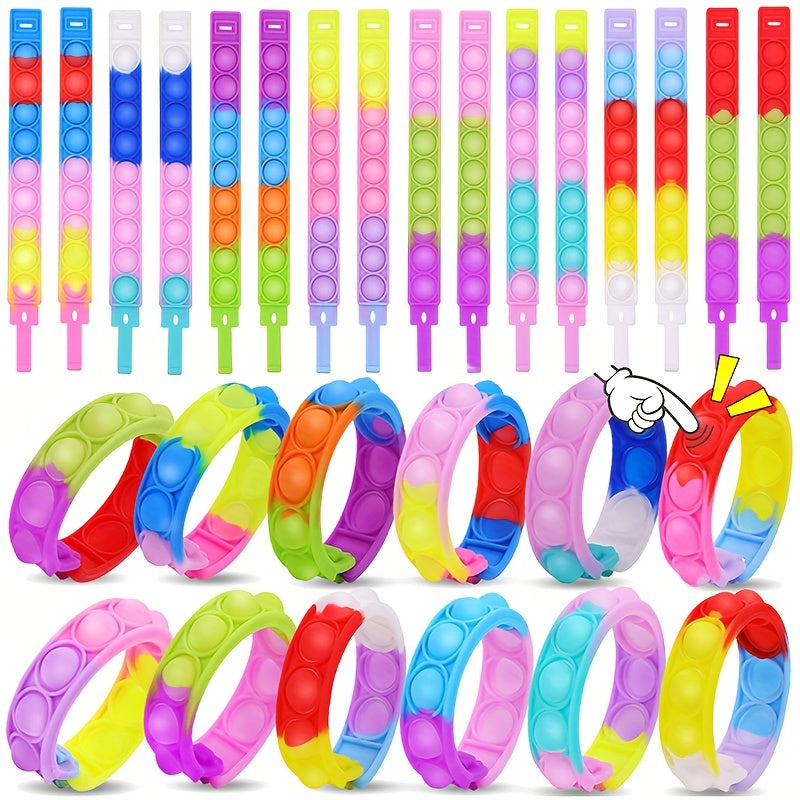 6pcs Fidget Bracelets Adjustable Silicone Bracelet Accessories