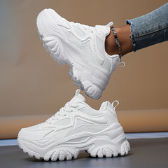 Solid Chunky Sneakers Wear Resistance Non Slip Skate Shoes