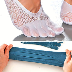 Men's No Show Tabi Toe Socks Breathable Anti-Odor Non-Slip 1 Pair