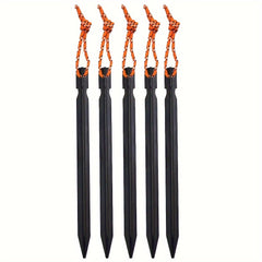 5pcs Tent Pegs Aluminium Alloy Triangular Ground Stakes Heavy Duty Ground Nails