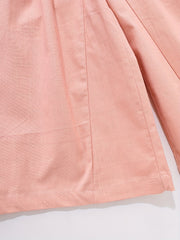 Girls Cropped Wide Leg Cotton Pants For Summer