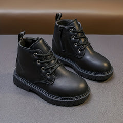 Girls Solid Ankle Boots with Zipper Lightweight Non Slip Boots
