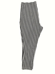 Houndstooth Print High Rise Leggings
