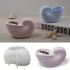 Conch Concrete Candle Cup Silicone Mold DIY Conch Shell Gypsum Candle Jar
