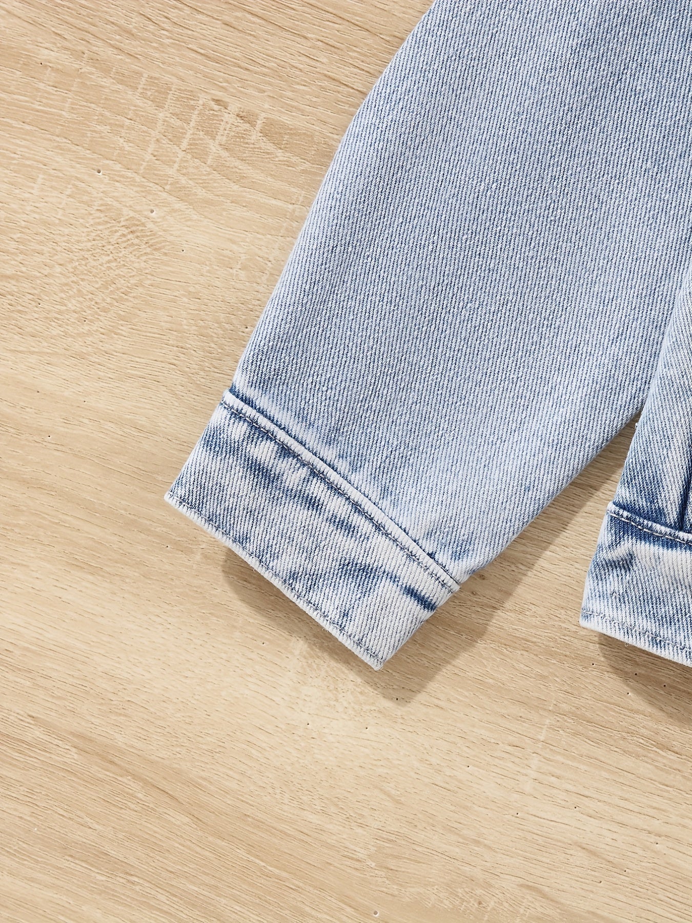 Girls' Denim Button Down Jacket, Collared, All Seasons