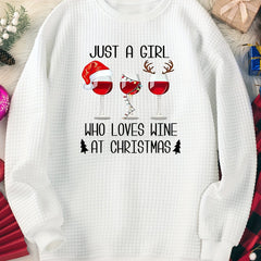 Women's Plus Christmas Goblet Long Sleeve Lounge Top