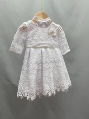Boho Style Flower Hollow Out Little Girls Princess Dress