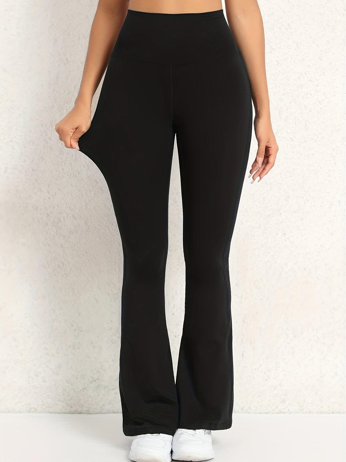 High Rise Cross Back Flared Yoga Pants