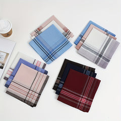 12 Pack Men's Sports Handkerchiefs Classic Plaid Polyester Lightweight
