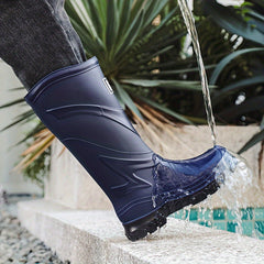 High Top Women's Rain Boots Stylish Waterproof Footwear