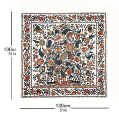 Flower & Tree Bandana Silk Tube Top Shawl