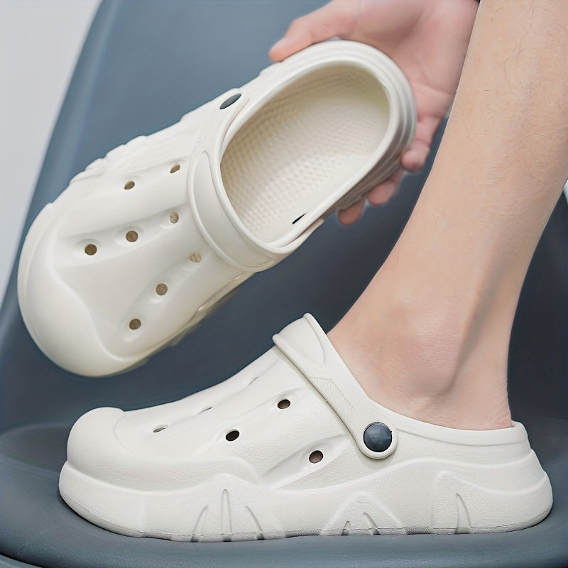 Men's Lightweight Comfy Clogs Hollow Out Non Slip Garden Shoes