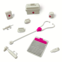 15 Piece Pet Care Doctor Kit Pretend Play Set for Kids Grooming Feeding Caring