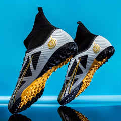 Men's High Top Turf Football Boots Anti-skid TF Soccer Cleats