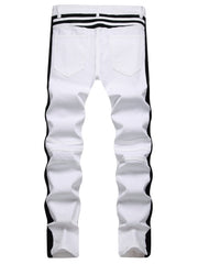 Classic Slim Fit Jeans Mens Casual Slightly Stretch Street Style Denim