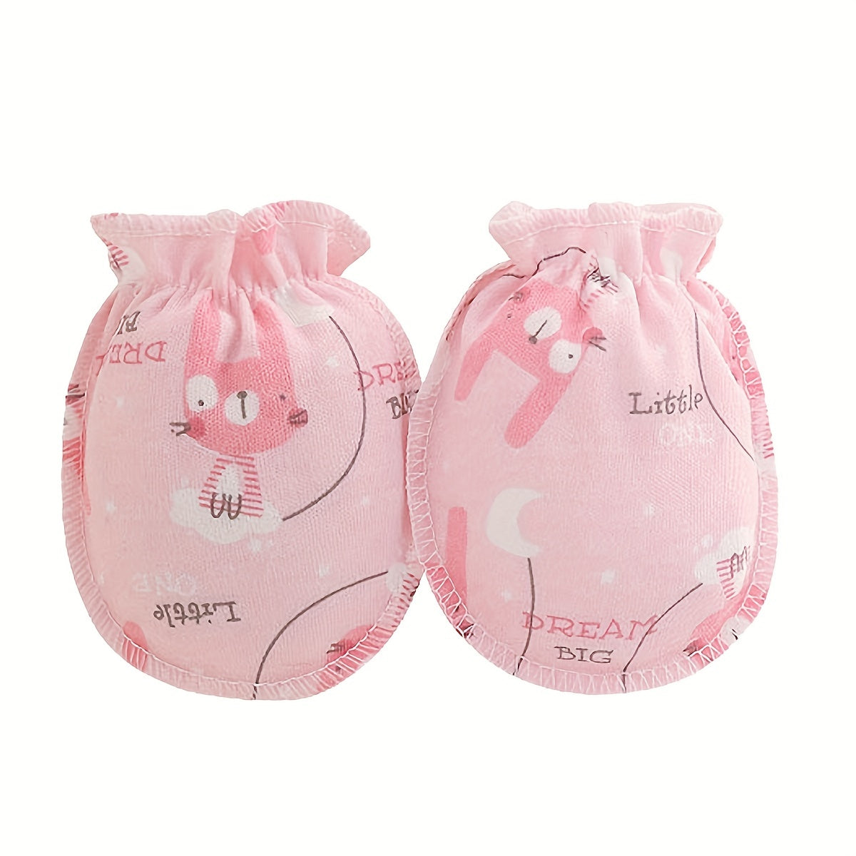 6 Pairs Newborn Cotton Cartoon Mittens for Infant Baby Girls and Boys