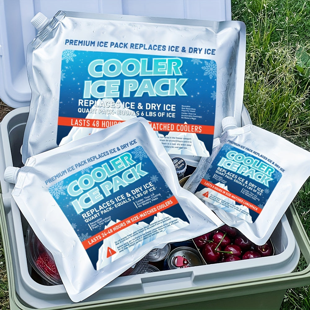 3pcs 4pcs Reusable Ice Pack Keep Cooler Bags Fresh