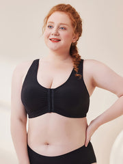 Solid Full Coverage Front Closure Bra