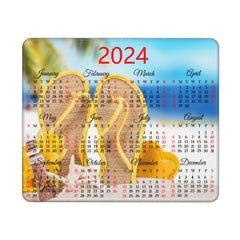 Calendar Mouse Pad with Stitched Edge Non Slip Base