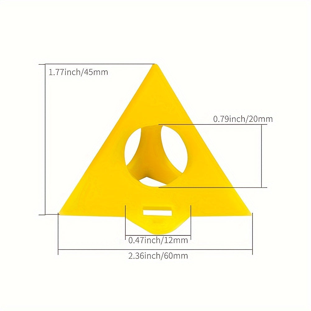 8pcs Plastic Yellow Triangle Paint Pad Feet for Woodworking