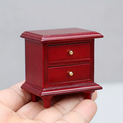 1:12 Dollhouse Bedside Cabinet Drawer Chest Storage Table Home Decor