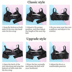 5pcs Invisible Bra Strap Clips Adjustable Elastic Shoulder Belt Non slip Buckles