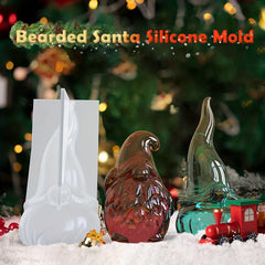 2 Christmas Candle Making Molds - Santa & Gnome Silicone Mold