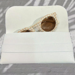 Striped Plaid Pattern Round Sunglasses UV Protection