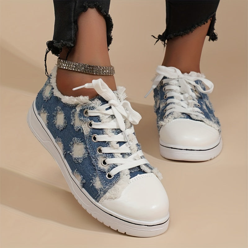 Women's Skull Print Canvas Shoes Lightweight Breathable Low Top Sport Shoes