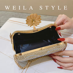Rhinestone Evening Clutch Handbag for Weddings