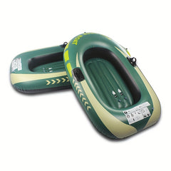 2 Person Inflatable Fishing Boat Set with Paddles, Inflator, Bracket