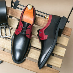 Men's Block Derby Shoes Lace up Front Dress Shoes - Office Business Formal