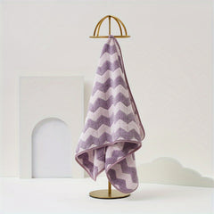 Coral Fleece Wave Stripe Hand Towels 30 14Inch Bathroom Accessories