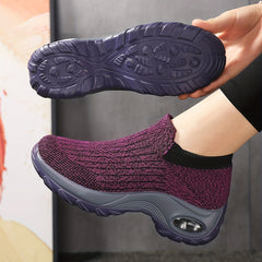 Women's Knit Slip On Sock Sneakers Air Cushion Shoes