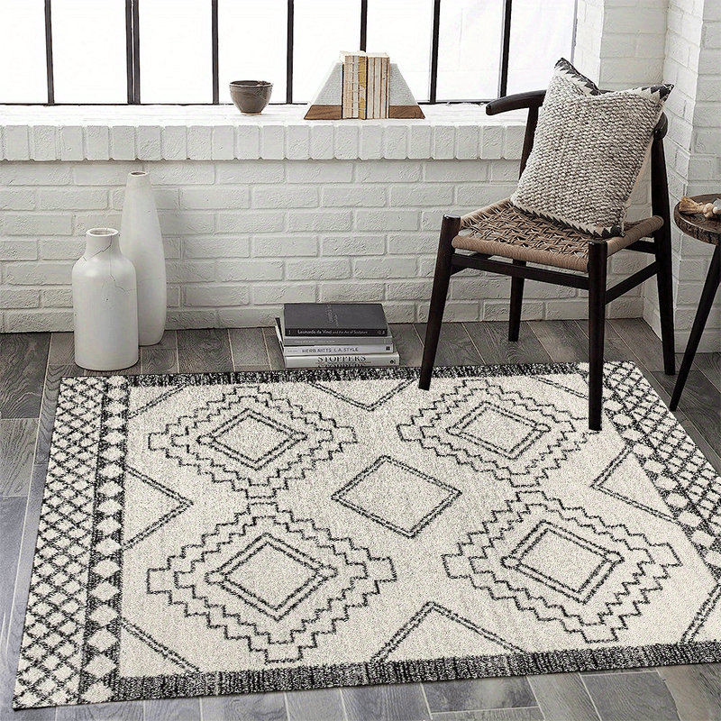 Moroccan Bohemian Rustic Geometric Area Rug for Home