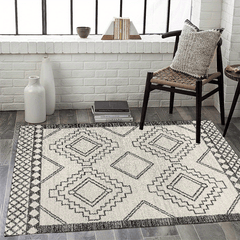 Moroccan Bohemian Rustic Geometric Area Rug for Home