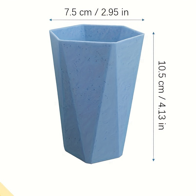 PP Diamond Shaped 7 Water Cup Set Outdoor Camping Dinner Utensils