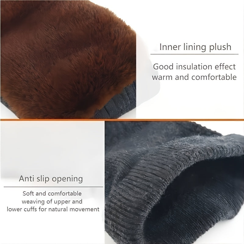 Winter Unisex Knee Pads Warm Cold-proof Fleece Leg Warmers