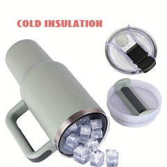 40 Oz Stainless Steel Insulated Cup With Lid And Handle