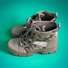 Men's Solid High Top Hiking Boots Comfy Non Slip Lace Up Durable Shoes